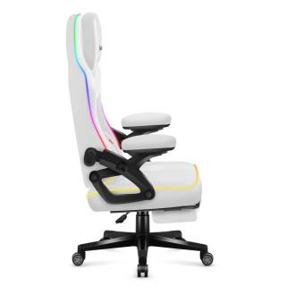 Bel gaming stol Huzaro FORCE 4.6 WHITE RGB SMART