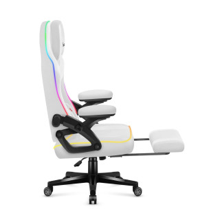 Bel gaming stol Huzaro FORCE 4.6 WHITE RGB SMART