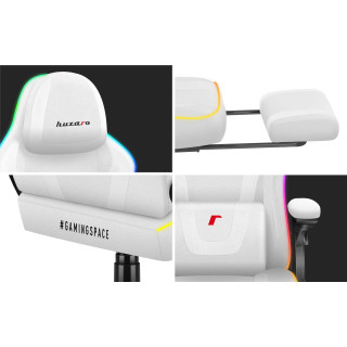 Bel gaming stol Huzaro FORCE 4.6 WHITE RGB SMART