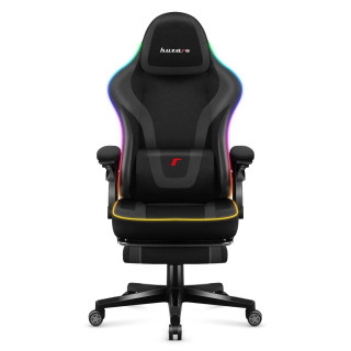 Črn gaming stol Huzaro FORCE 4.6 BLACK RGB SMART