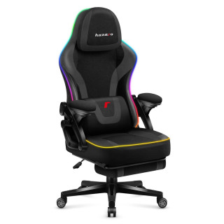 Črn gaming stol Huzaro FORCE 4.6 BLACK RGB SMART