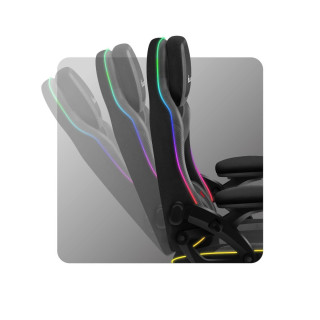 Črn gaming stol Huzaro FORCE 4.6 BLACK RGB SMART