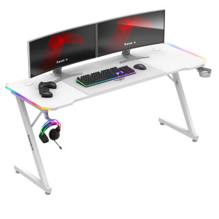 Bela igralna miza Huzaro HERO 4.8 WHITE RGB