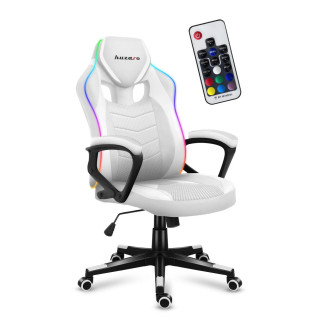 Gaming stol Huzaro z RGB osvetlitvijo FORCE 2,5 RGB WHITE MESH