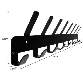 Črn stenski obešalnik