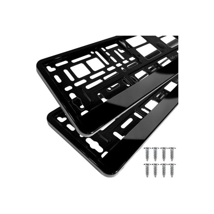 Črn okvir za registrsko tablico - 2 kom