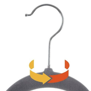 Velur sivi obešalnik - 20 kom