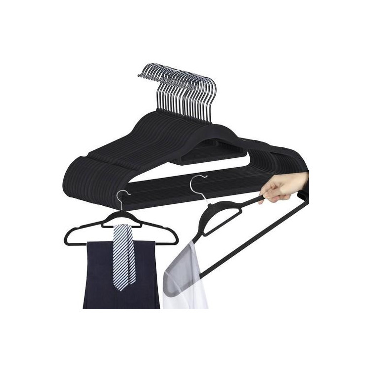 Obešalnik iz črnega velurja - 20 kom