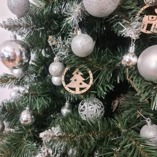 Drevené vianočné ozdoby - 10ks