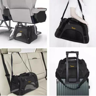 Črna transportna torba za živali