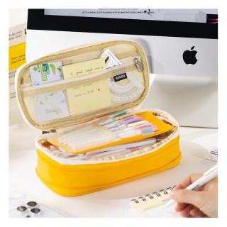 Velika šolska peresnica v rumeni barvi