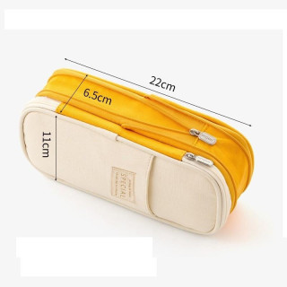 Velika šolska peresnica v rumeni barvi