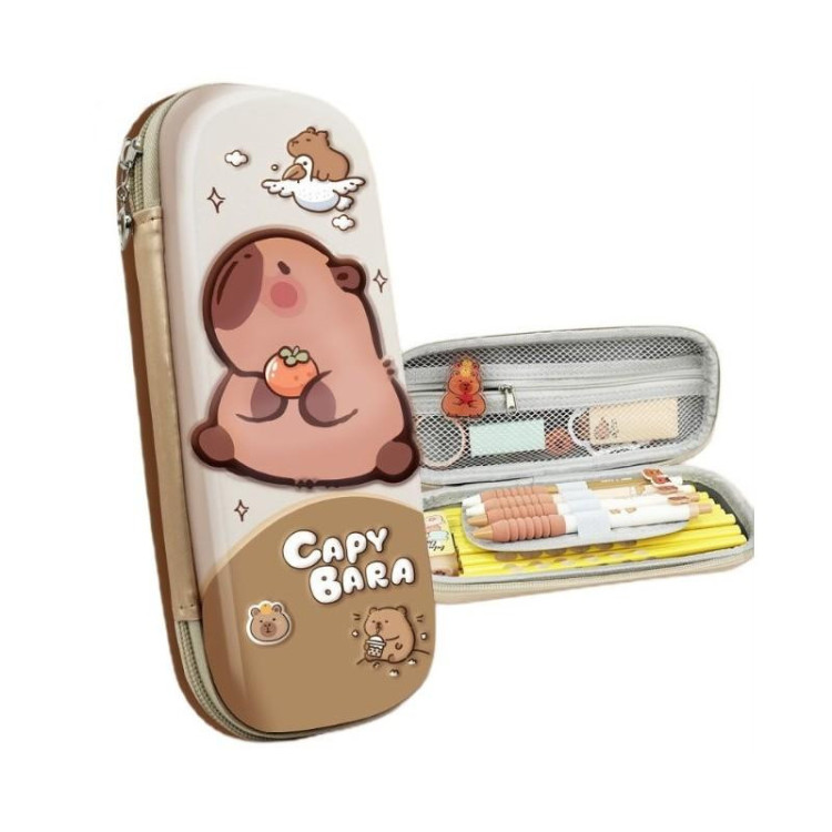 Enokomorna rjava peresnica s kapibaro