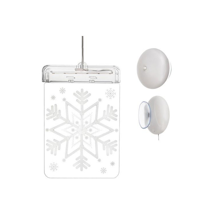 3D LED vitraž - snežinka