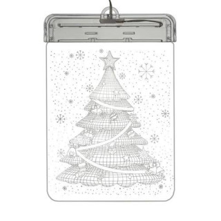 3D LED vitraž - božično drevo