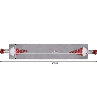 Siv božični namizni tekač - 180x33 cm