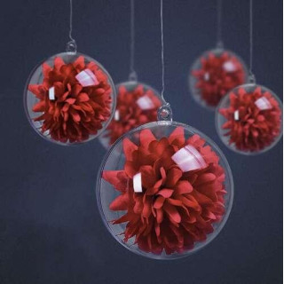 Prozorne kroglice s premerom 10 cm - 5 kosov