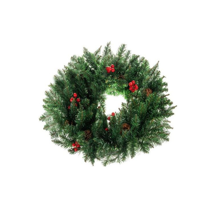 Debel božični venec za na vrata - 60 cm