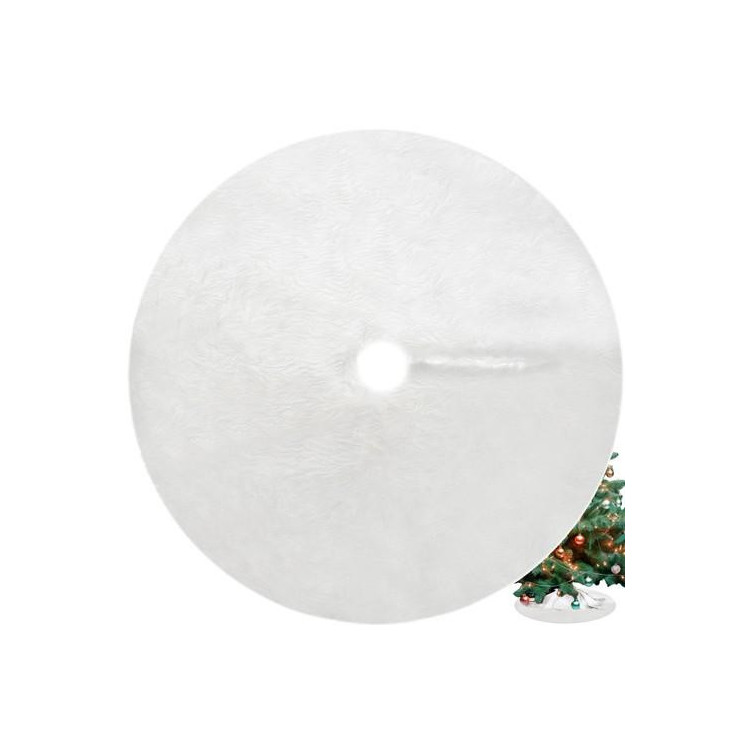 Bela krznena preproga pod jelko - 72 cm