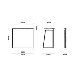 Zložljiva siva pisalna miza Mark Adler LEADER 1.5 GREY