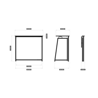 Črna zložljiva pisalna miza Mark Adler LEADER 1.5 BLACK