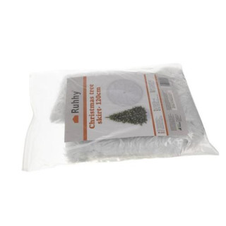 Bela krznena preproga pod jelko - 120 cm