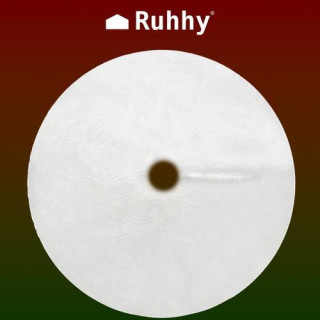 Bela krznena preproga pod jelko - 120 cm