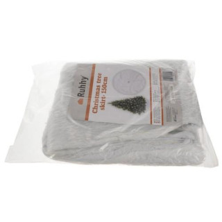 Bela krznena preproga pod jelko - 150 cm