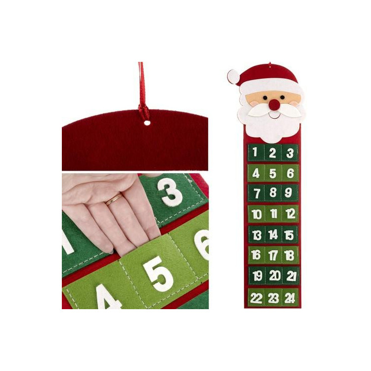 Viseči adventni koledar s praznimi žepi