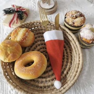 Božični pokrovi za jedilni pribor - kape 12 kom