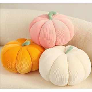 Bela mincester blazina v obliki buče - 18 cm