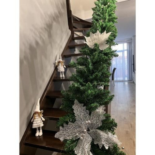 Božična figura Vila v sivi barvi