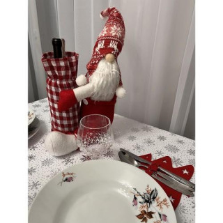 Božični škratek z vrečko za steklenice