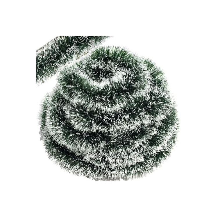 Belo-zelena božična girlanda - 6 m