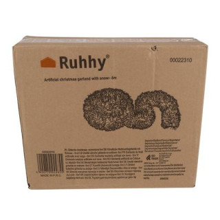 Belo-zelena božična girlanda - 6 m