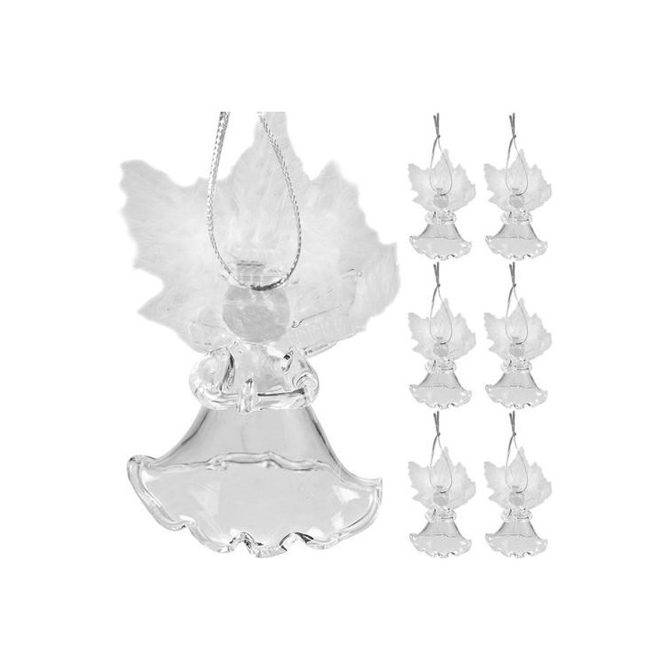 Prozorni božični okraski - angelčki 6 kom