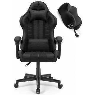 Črn igralni stol iz tkanine HELL'S CHAIR