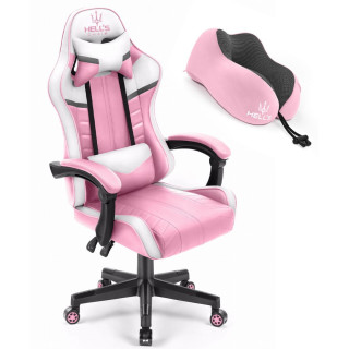 Rožnato bel gaming stol HELL'S CHAIR