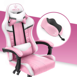 Rožnato bel gaming stol HELL'S CHAIR