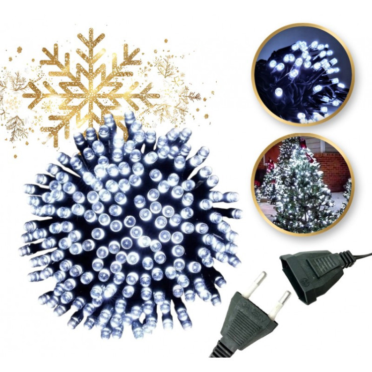 Božično bele LED lučke - 8 m