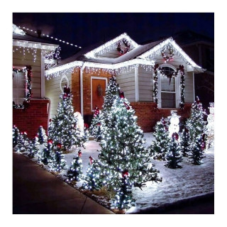 Božično bele LED lučke - 8 m