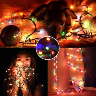 Pisane božične LED lučke - 8 m