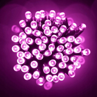 Rožnate božične LED lučke - 8 m