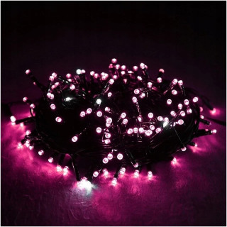 Rožnate božične LED lučke - 8 m
