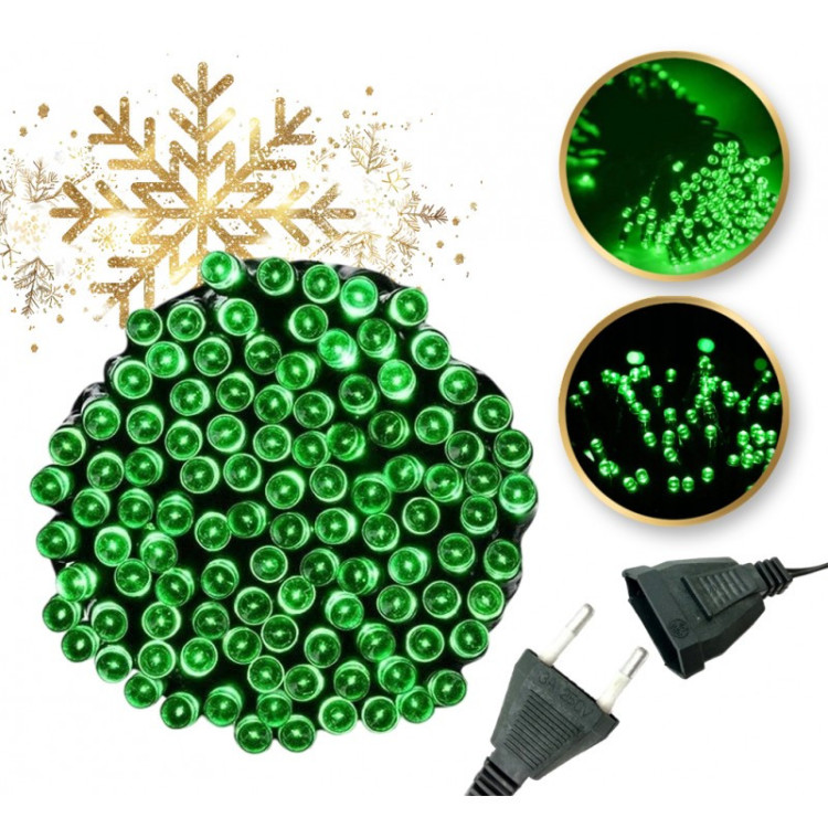 Božično zelene LED lučke - 16 m