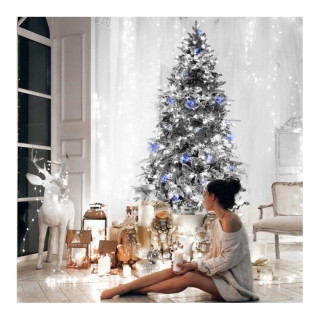 Bele LED lučke za drevesa - 70 m