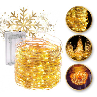 Toplo bele LED luči na žici - 10 m