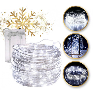 Hladno bele LED luči na žici - 5 m