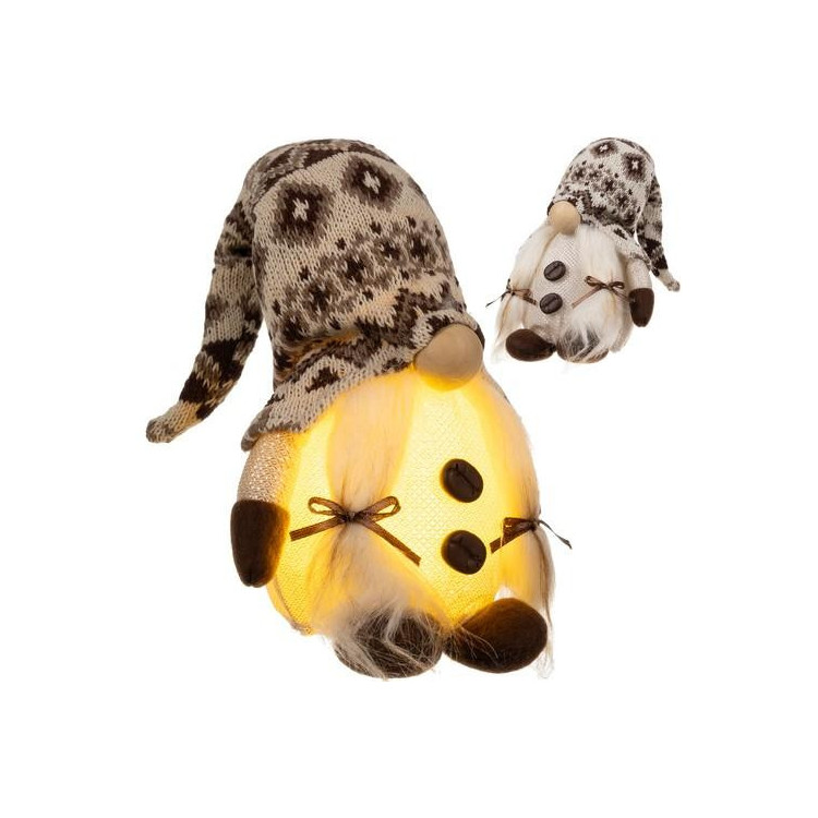 Rjavi škrat z LED osvetlitvijo