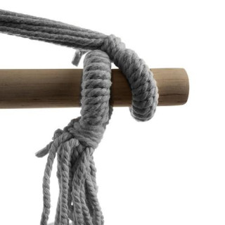 Brazilska viseča mreža v sivi barvi z blazinami